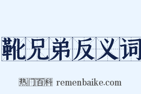 靴兄弟反义词是什么意思的图片